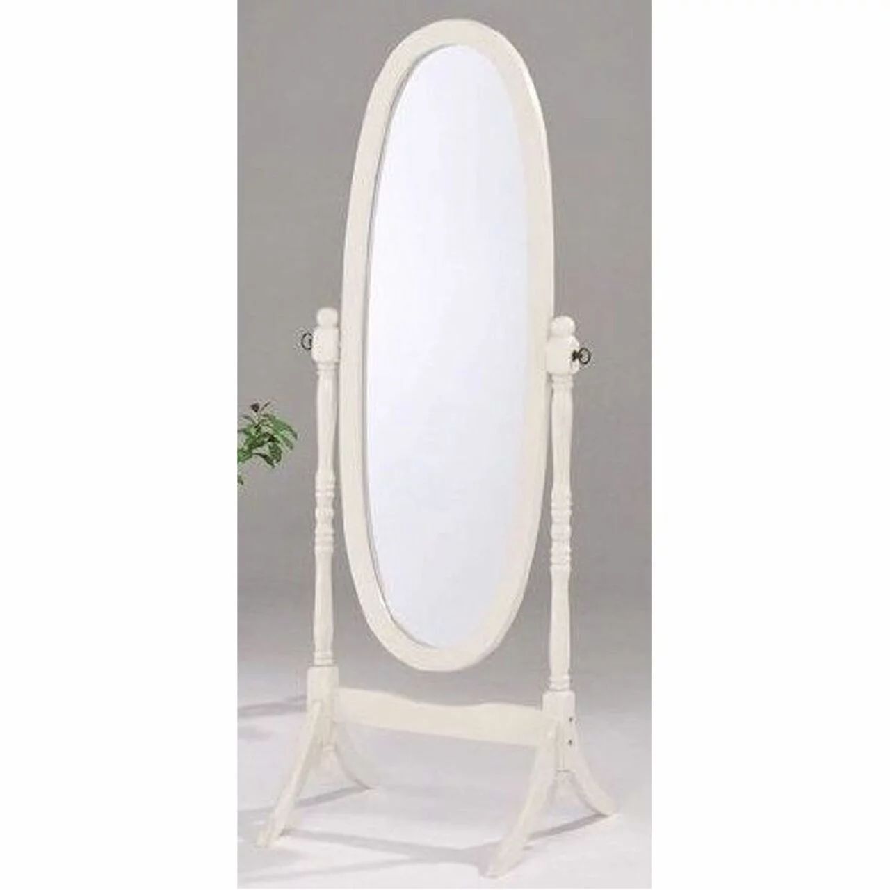 Swivel Full Length Wood Cheval Floor Mirror, White New | Walmart (US)