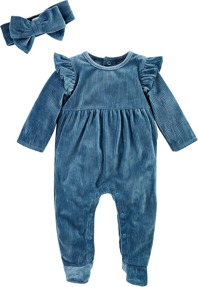 Mud Pie Baby Girl Sleeper Set | Amazon (US)