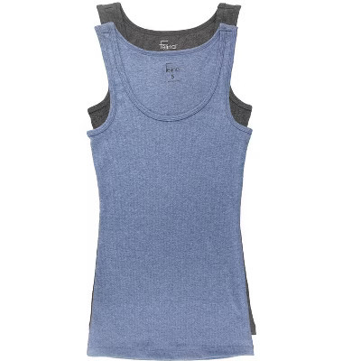 Felina Womens Cotton Ribbed Tank Top - Stylish and Comfortable Sleeveless Design (Heather Charcoal Denim, X-Large) | Target