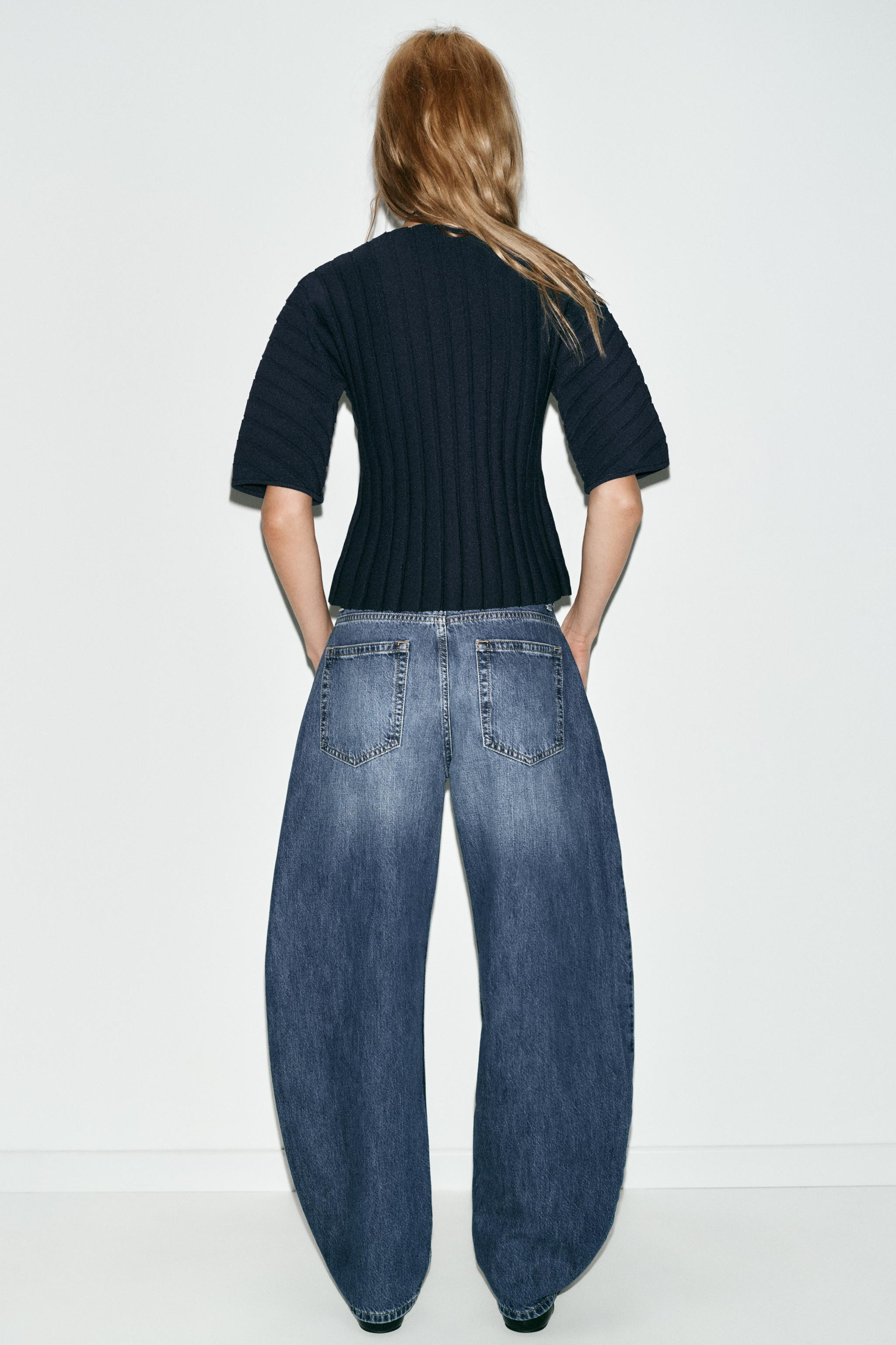 PUFF SLEEVE RIB KNIT TOP | Zara US