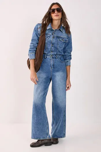 Denim Shoulder Pad Boilersuit | Nordstrom