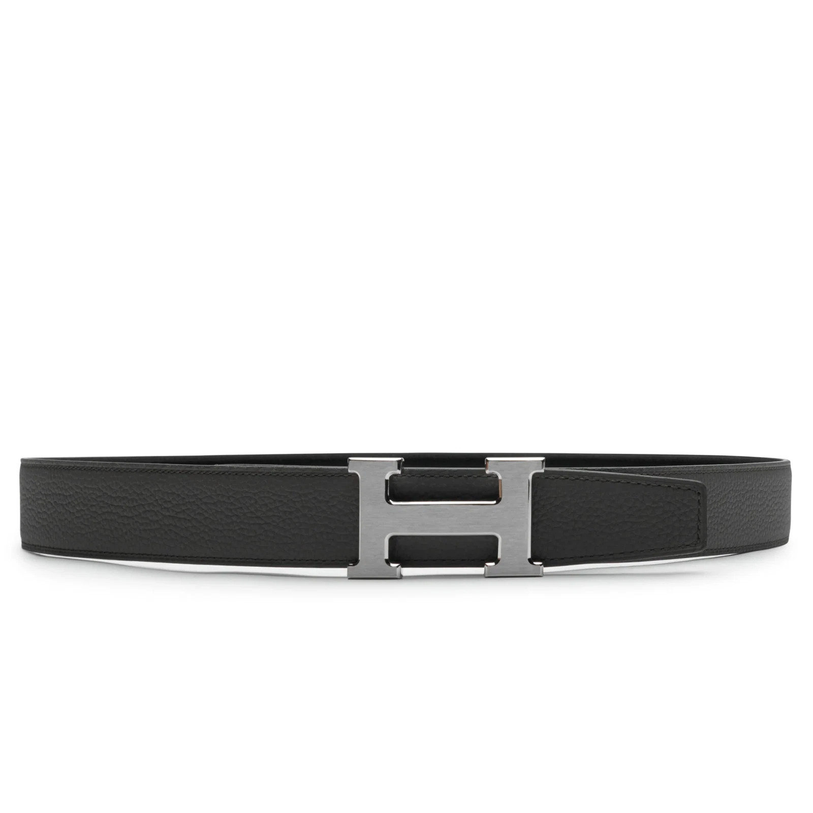 Hermès Paris H Buckle & Reversible Leather Strap 32mm Belt Noir Étain | eBay UK