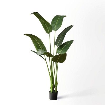 Forever Leaf 60" Bird of Paradise Artificial Plant for Living Room Decor, Indoor Artificial Plant... | Target