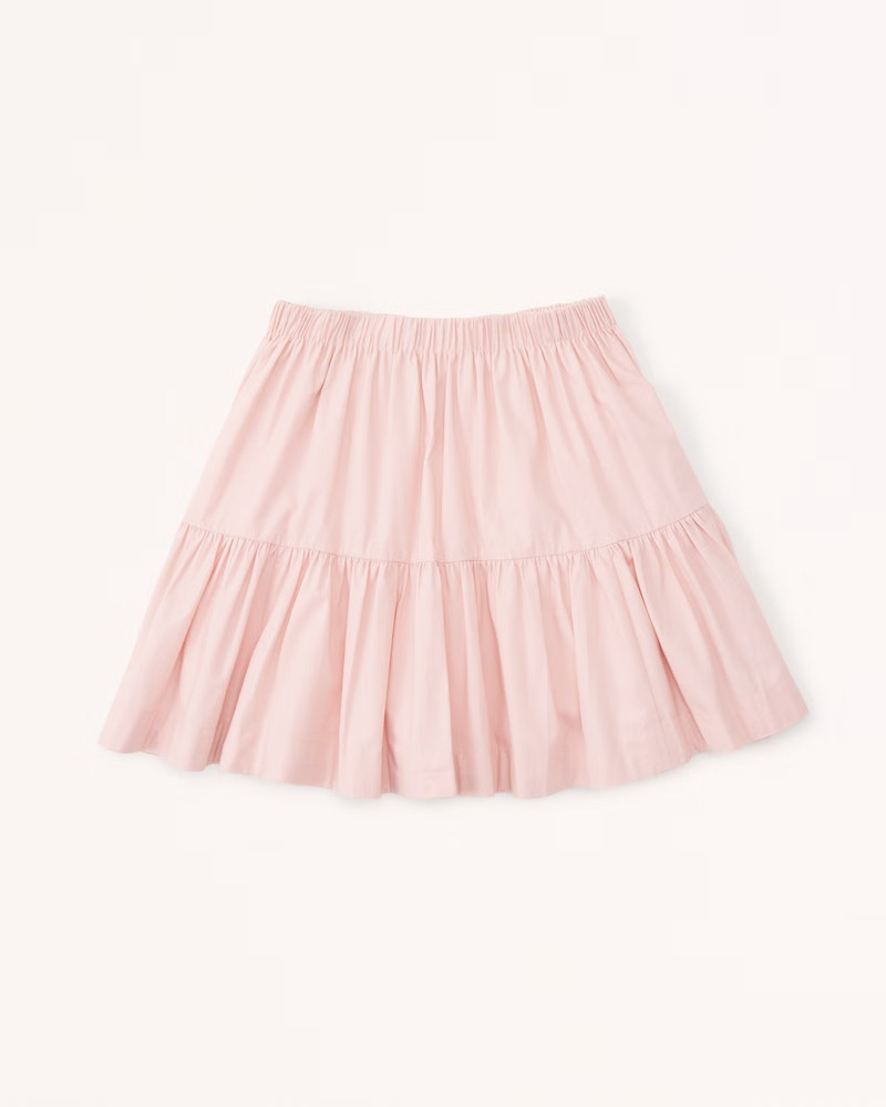Women's Tiered Poplin Mini Skirt | Women's Bottoms | Abercrombie.com | Abercrombie & Fitch (US)