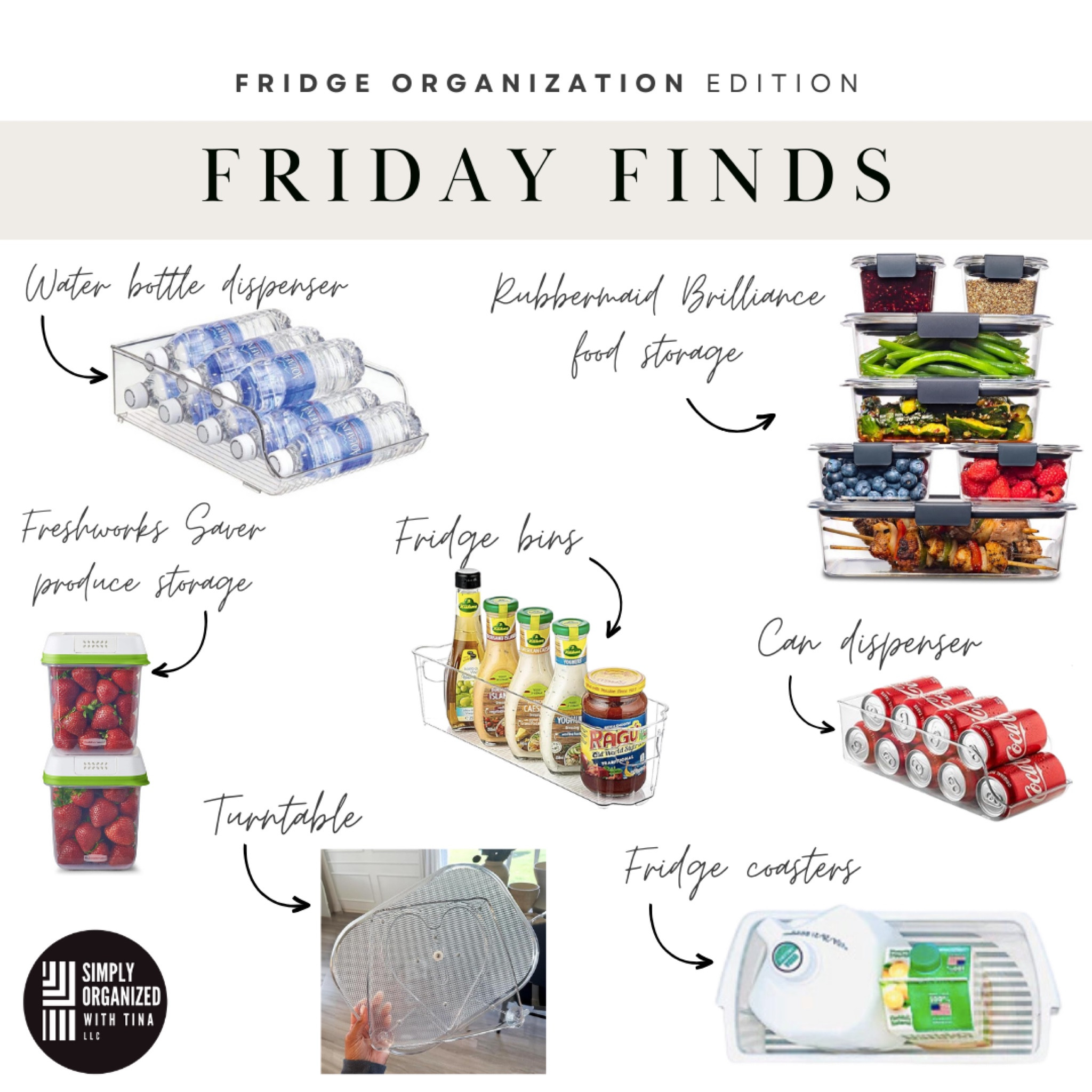 If your fridge is looking a bit chaotic post-holidays, now is a great time to get it organized and stocked for the new year! Organizing your fridge will make it easier to use what you buy, keep foods fresh, know what needs to be restocked, and maybe even more enticing to cook more meals at home 🥗 A little prep goes a long way! 

Group items by category so it is easier to find what you need; this system will also help you speed up those busy mornings between grabbing breakfast and making lunches to go. Labels help everyone in your household know where something can be found and items don't get lost to the back of the fridge. 

Here are some of our favorite fridge finds:  

▪️ Turntable -Any turntable’s 360° rotation makes it easy to find what you need, preventing food and other items from being forgotten in the back of the fridge, but this one is extra cool with the rectangular shape, you can fully utilize every part of the shelf.

▪️Rubbermaid Brilliance Food Storage Containers with Lids- Glass storage containers keep food fresh; lids create airtight seal to prevent foods from leaking or losing freshness

▪️Fridge bins- Bins allow you to create zones in your fridge; create a bin for each category and label. This will make it so easy to keep items together and know when it's time to restock

▪️Rubbermaid FreshWorks Saver produce storage- Produce storage containers help keep produce fresh longer and within sight. 

▪️Can dispenser- This can dispenser is great for your favorite seltzer water or soda; keeps cans contained and know when it's time to restock

▪️Water bottle dispenser- Easy to stock water bottles while keeping them contained on the shelf

▪️Fridge Coasters - These fridge coasters are a great way to keep shelves, drawers, and door bins clean. Each coaster absorbs spills so you don't have to worry about scrubbing bins or shelves if something leaks. 

#LTKfindsunder50 #LTKfamily #LTKhome