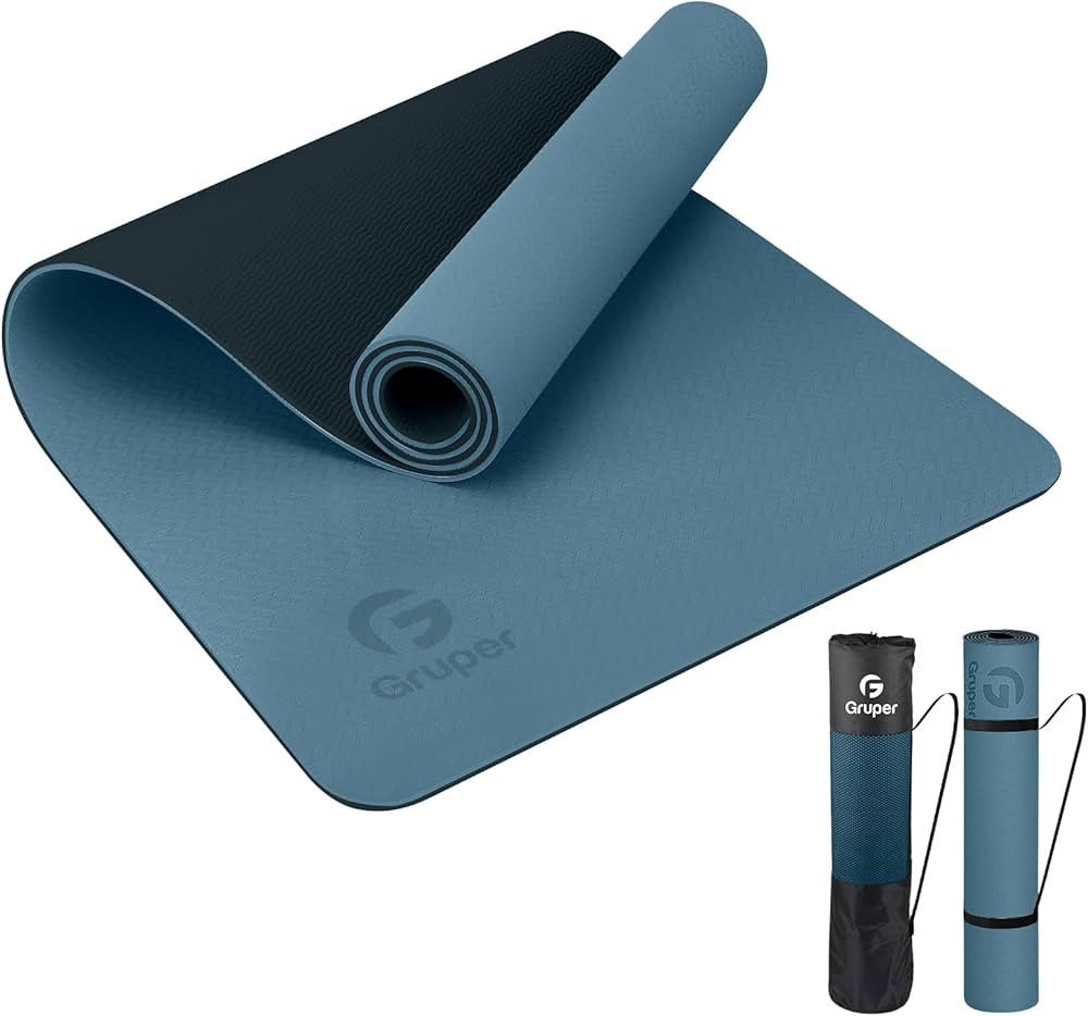 Gruper Yoga Mat Non Slip, Eco Friendly Fitness Exercise Mat with Carrying Strap,Pro Yoga Mats for... | Amazon (US)