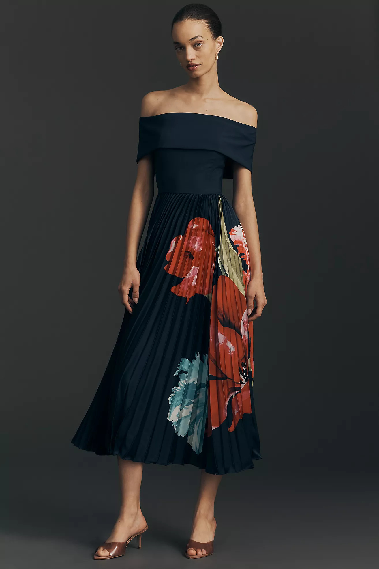 Hutch Off-The-Shoulder Twofer Midi Dress | Anthropologie (US)