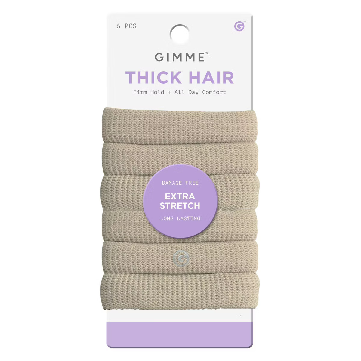 Gimme Beauty Thick Hair Tie Bands - 6ct | Target