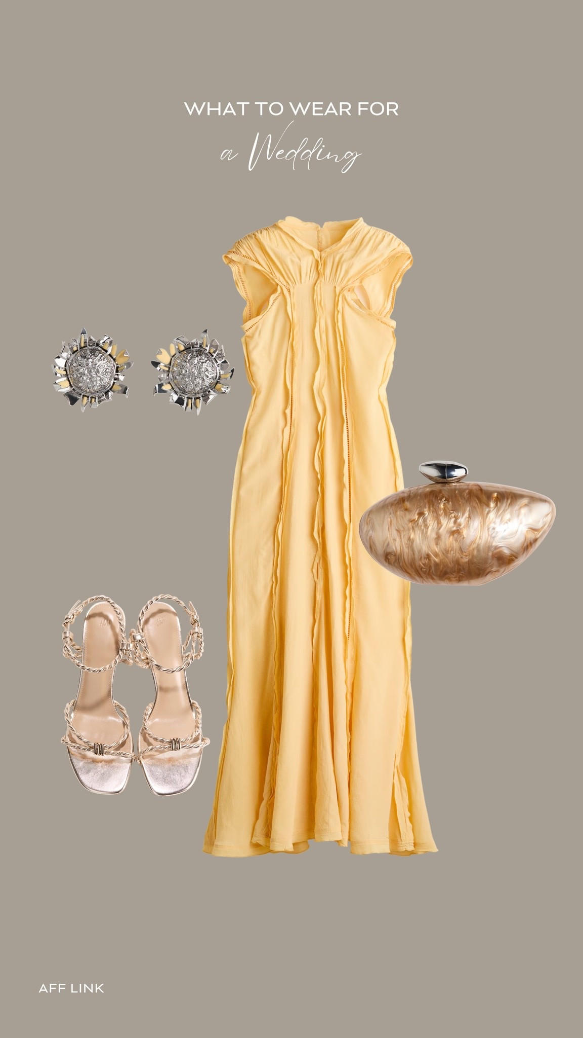 A summer wedding 💒 

Yellow midi dress, H&M new in, clutch bag

#LTKsummer