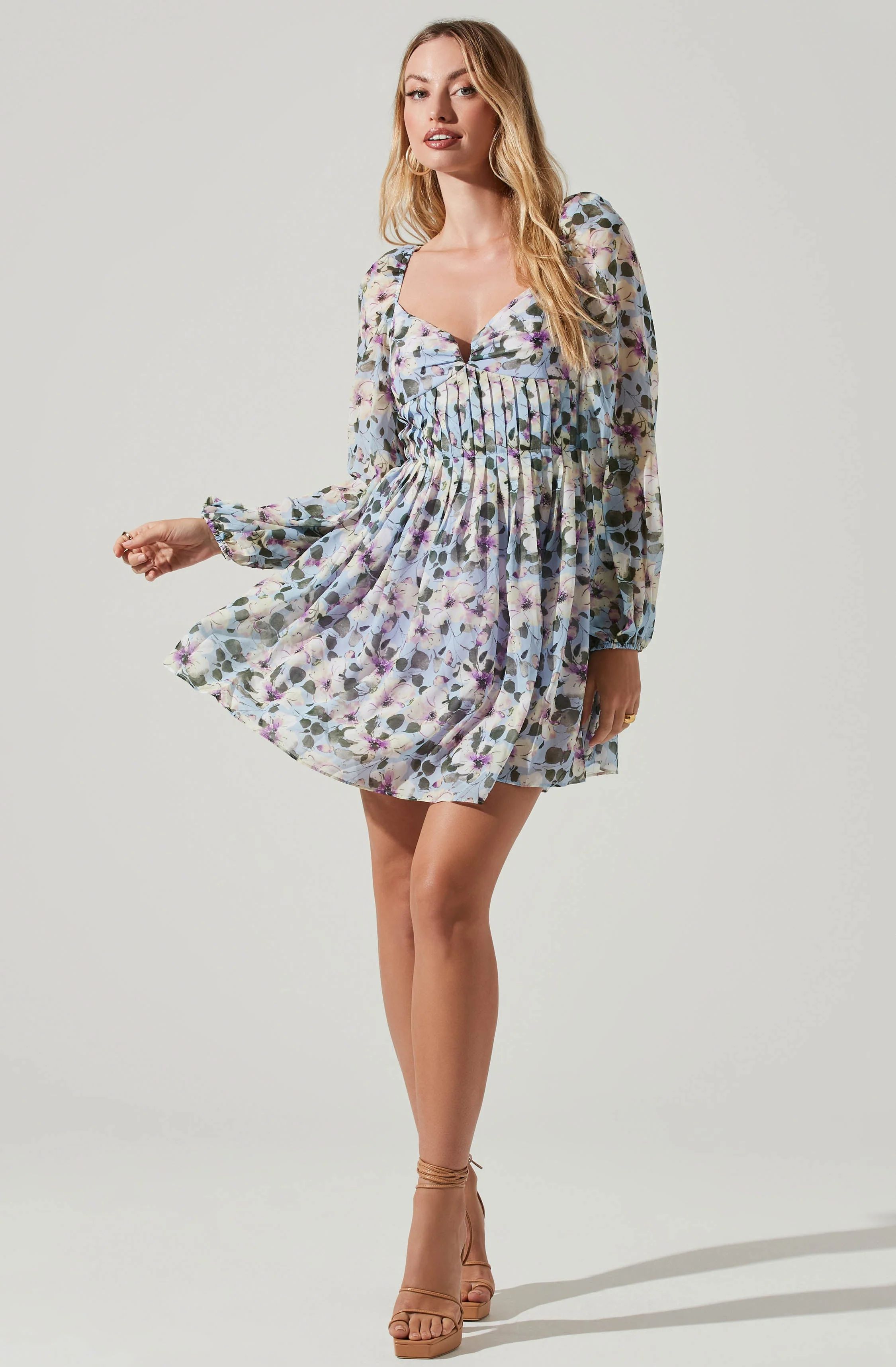 Carina Floral Open Back Mini Dress | ASTR The Label (US)