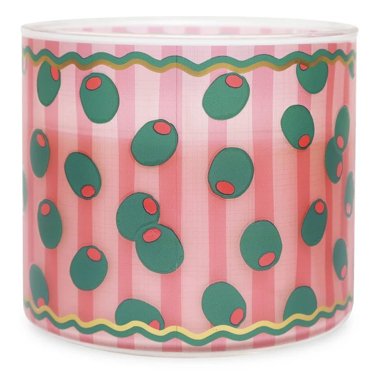 Mainstays 3-Wick Pomegranate Appletini Fragrance Candle with a Decorative wrap, 13-Ounce | Walmart (US)