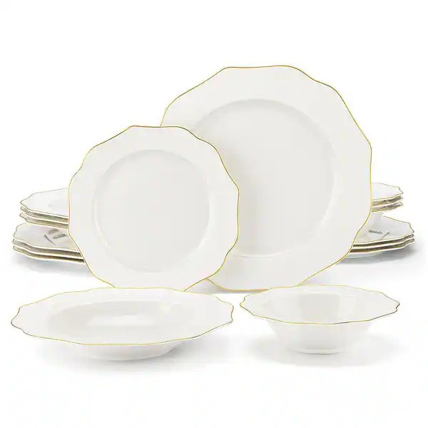 MALACASA 16-Piece New Bone China Dinnerware Set, Service for 4 - Bed Bath & Beyond - 36806327 | Bed Bath & Beyond