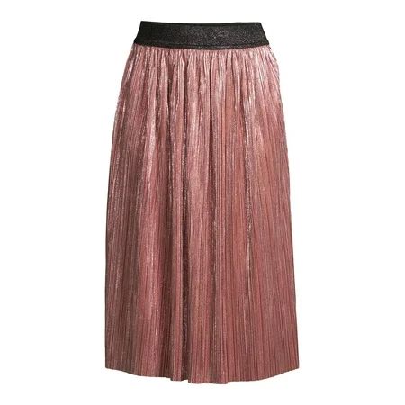 Scoop Women's Pleated Metallic Skirt | Walmart (US)