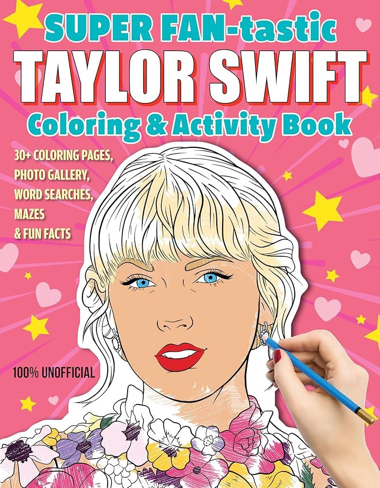 SUPER FAN-tastic Taylor Swift Coloring & Activity Book: 30+ Coloring Pages, Photo Gallery, Word S... | Amazon (US)