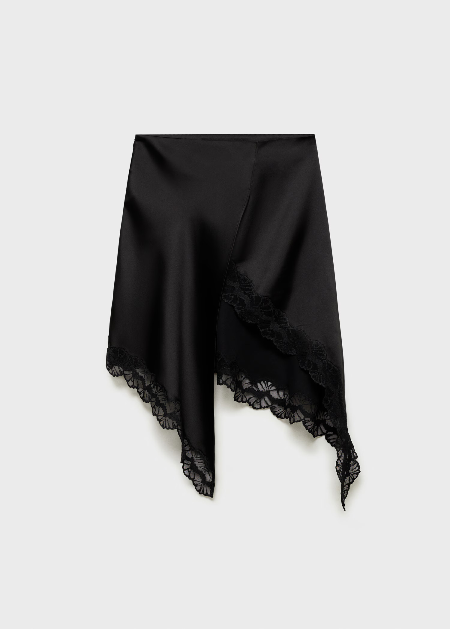 Satin asymmetric skirt - Women | MANGO United Kingdom | MANGO (UK)