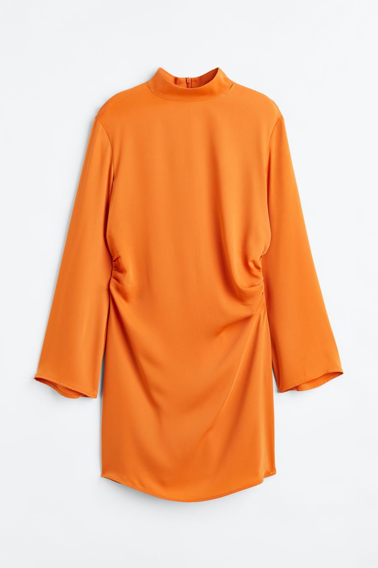 H & M - Gathered Dress - Orange | H&M (US + CA)