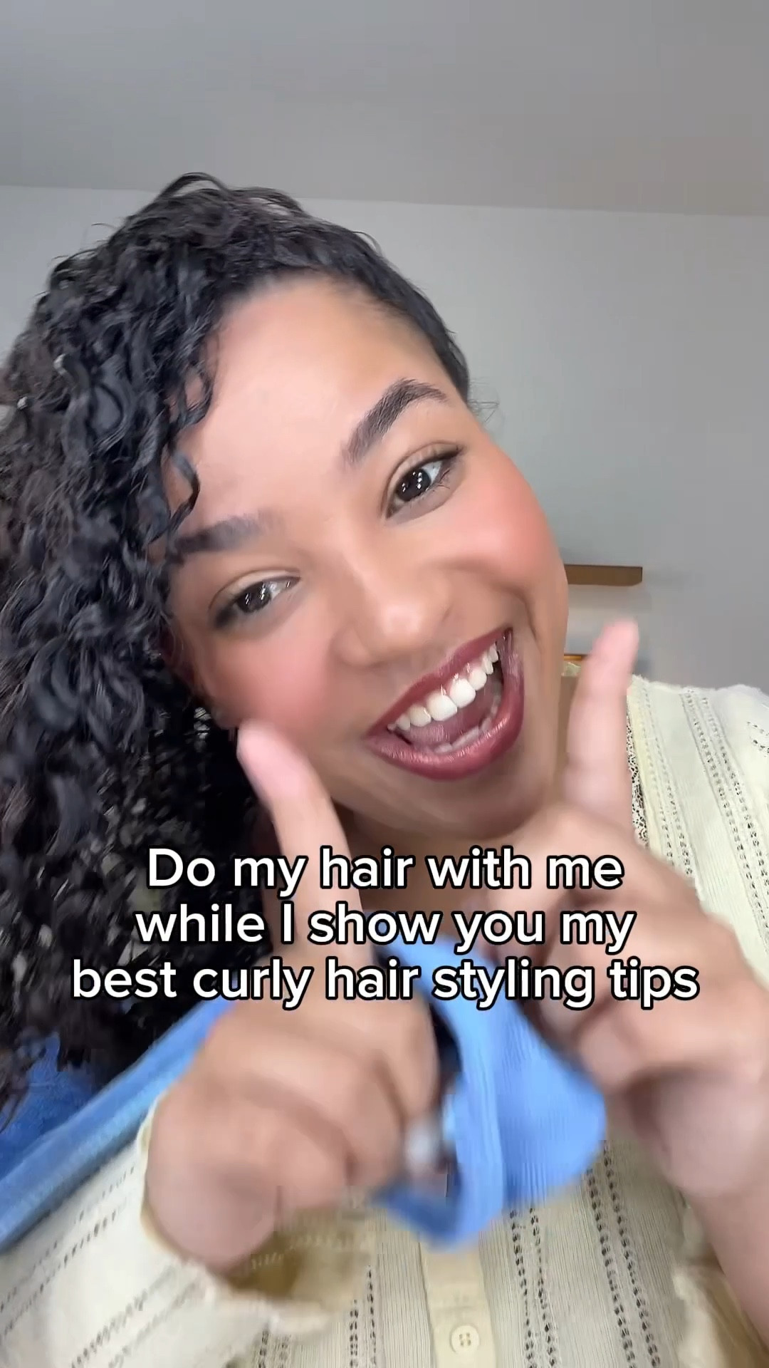 Curly hair styling tips🤍