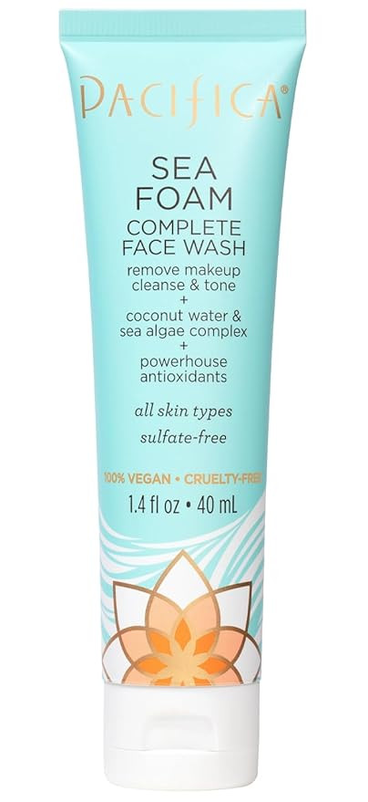Pacifica Face Wash - Sea Foam Mini Travel Size, Skincare, Daily Gentle Foaming Cleanser, Makeup R... | Amazon (US)