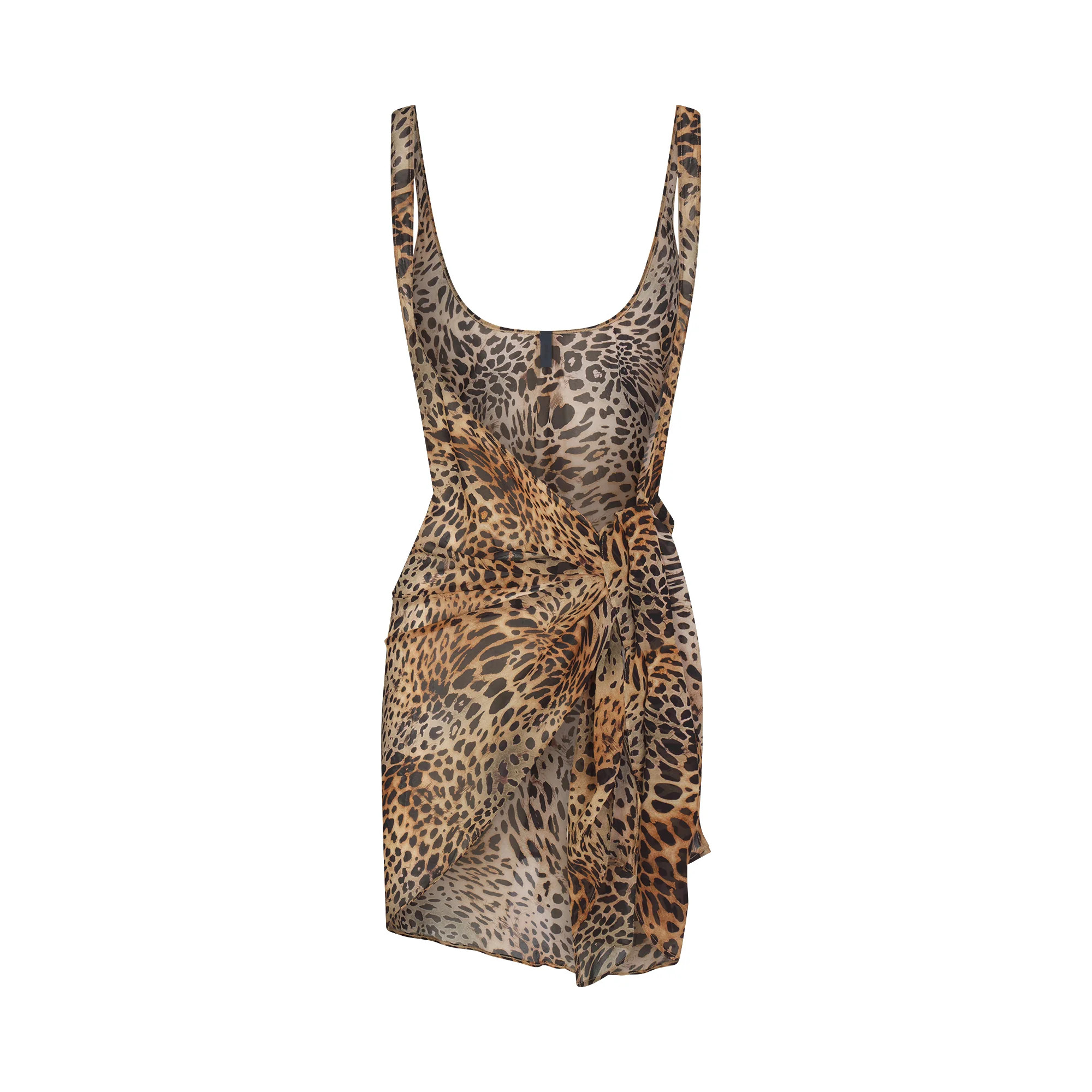 SWIM COVER-UPS SHEER OPEN FRONT SARONG | CHEETAH SKIN PRINT | SKIMS | SKIMS (US)