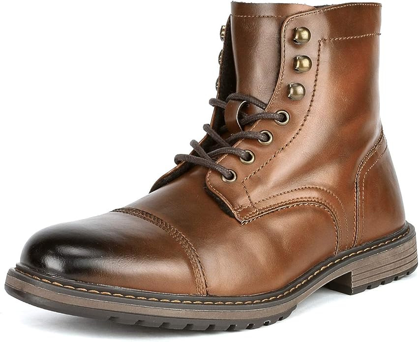 Bruno Marc Men's Motorcycle Boots Oxford Dress Boot | Amazon (US)