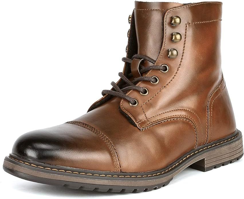 Bruno Marc Men's Motorcycle Boots Oxford Dress Boot | Amazon (US)
