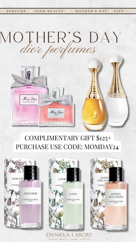 Mother’s Day Dior Perfume
Receive a complimentary gift with $125+ purchase! Use code: MOMDAY24

#LTKSaleAlert #LTKBeauty #LTKGiftGuide
