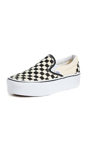 Vans Unisex UA Classic Slip-On Stackform Sneakers, CheckerboardBlack/White, 6 US Women/4.5 US Men | Amazon (US)