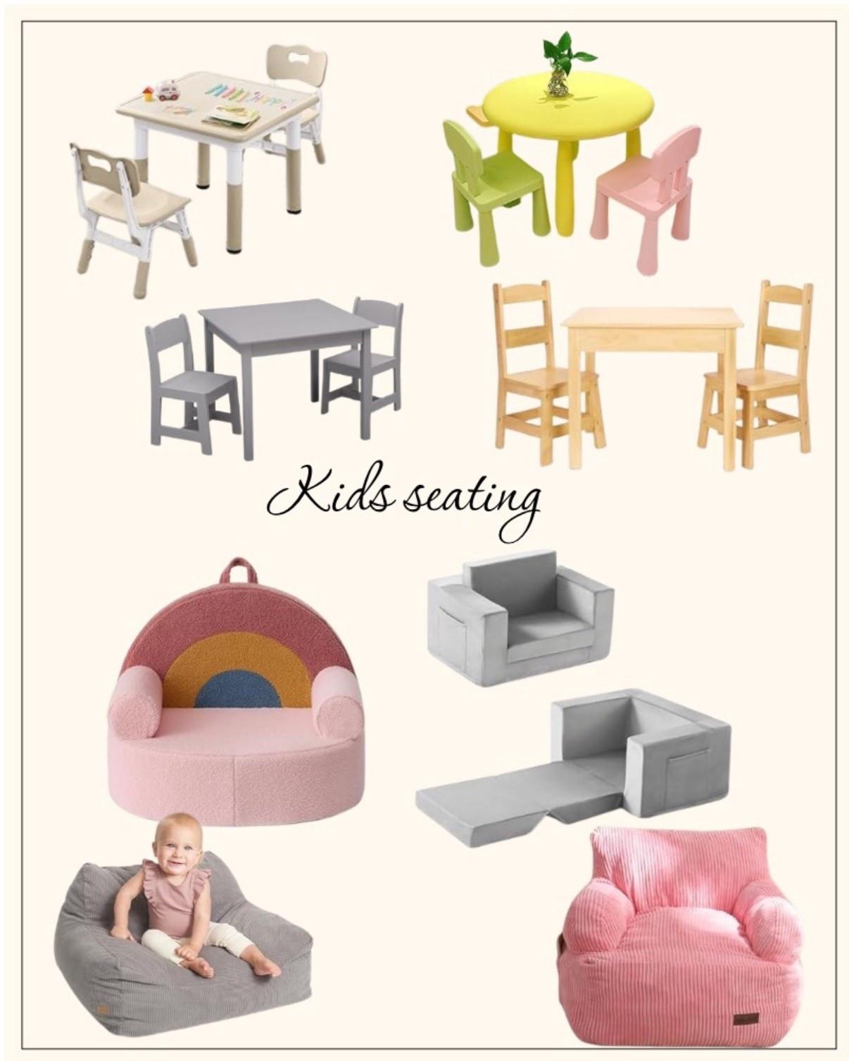 Kids table and chairs | Comfy chairs

#LTKActive #LTKKids