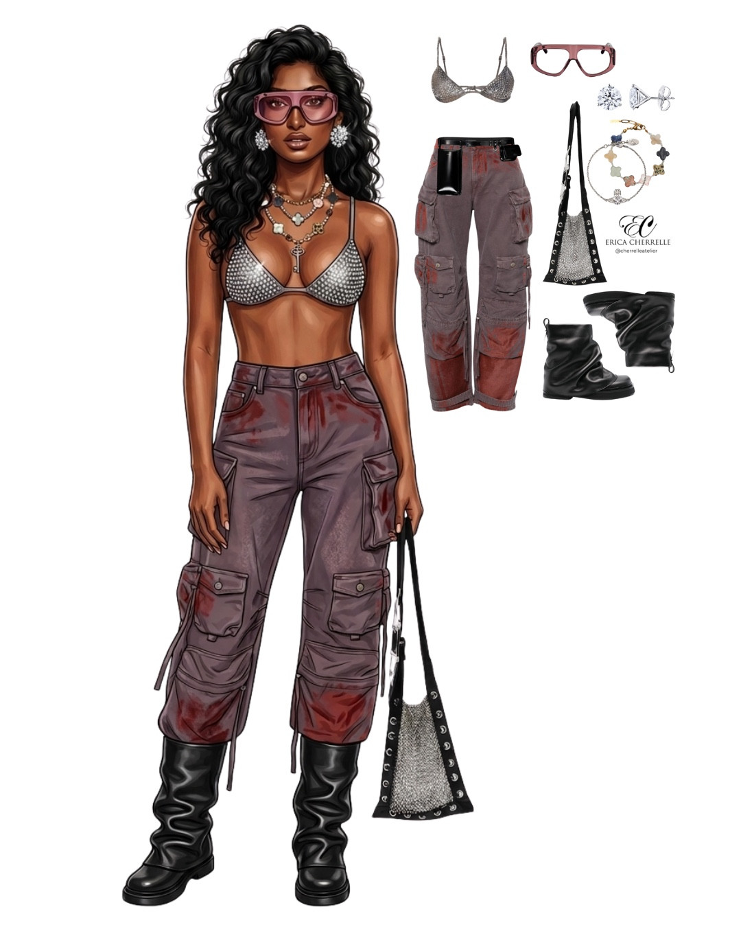 Desert Glam 🏜️🌵💎 Coachella isn’t just boho anymore—it’s bold, it’s fearless, it’s street meets sparkle. Cargo pants, statement boots, and a crystal bralette? That’s how you balance comfort with standout style from day sets to after-dark vibes.

If your outfit doesn’t feel like a moment, it’s not the one. Let’s build you a festival look that hits every time.

✨ Tap in for styling—your Coachella fit, upgraded.

#CoachellaStyle #FestivalFits #virtualstylist 
#StreetStyleWomen #CoachellaOutfits

#LTKSeasonal #LTKFestival #LTKootd