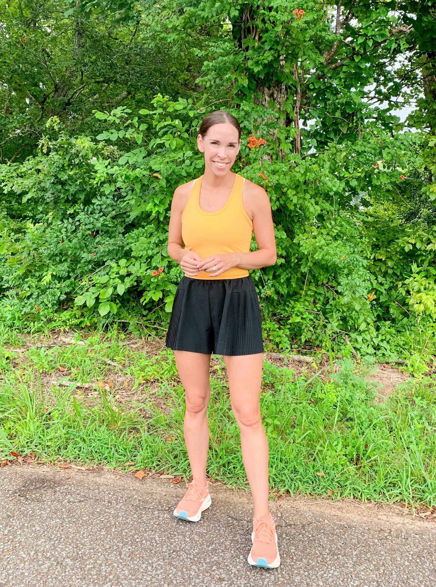 Tank - medium
Sports bra - small
Shorts - linking similar 

#LTKFindsUnder50 #LTKActive #LTKStyleTip