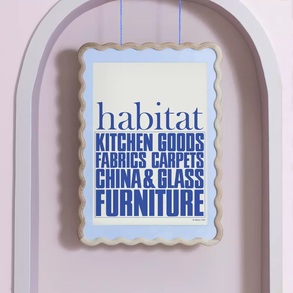Habitat 60 Wavy Wooden Picture Frame - Natural - A3 | Habitat UK