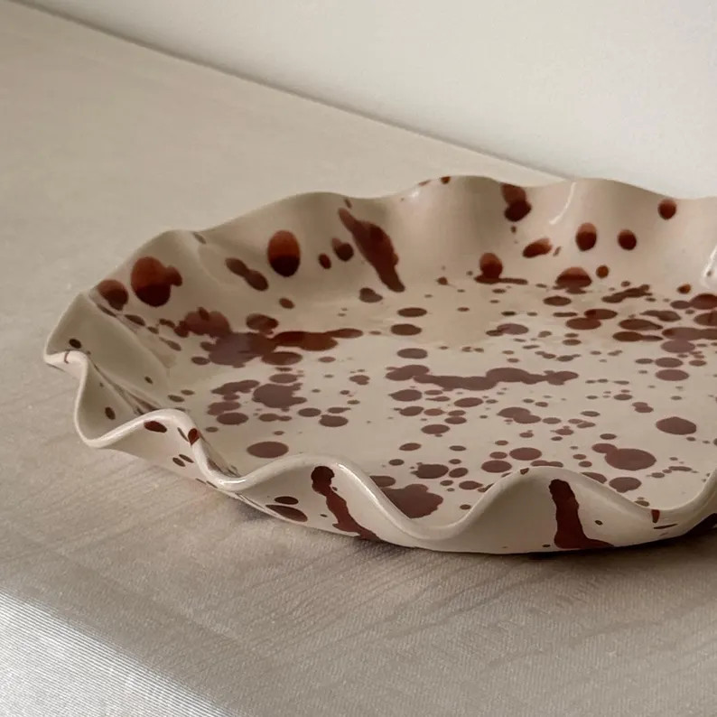 Ceramic Baking Pie Plate in Splatter \u2013 Oven Safe for Baking & Serving - Customizable | Etsy (Global)