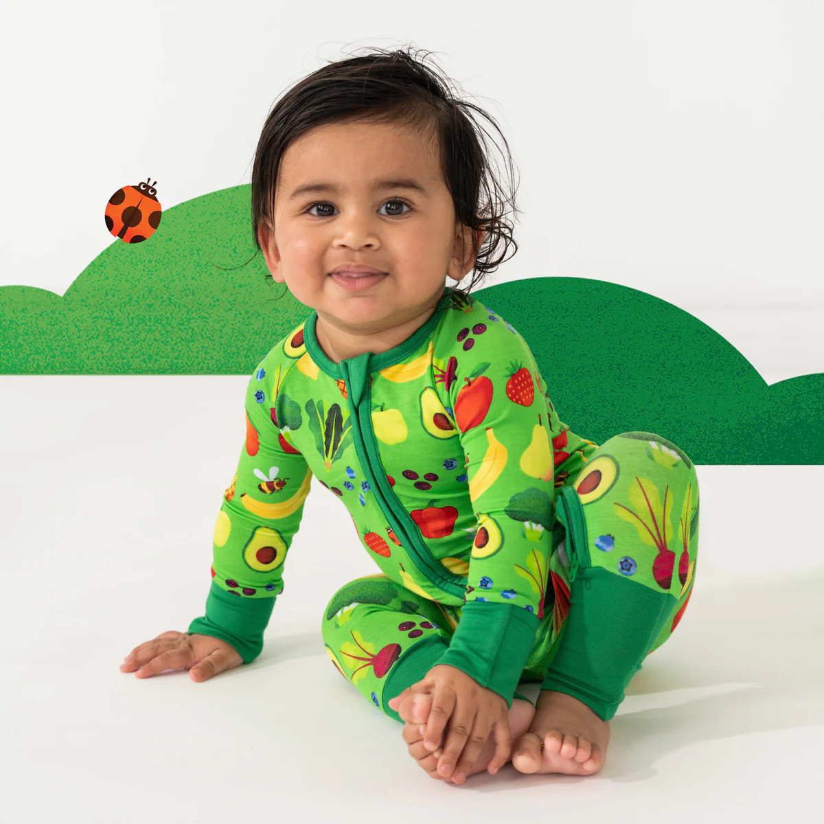 Once Upon a Farm Bamboo Viscose Zippy | Little Sleepies