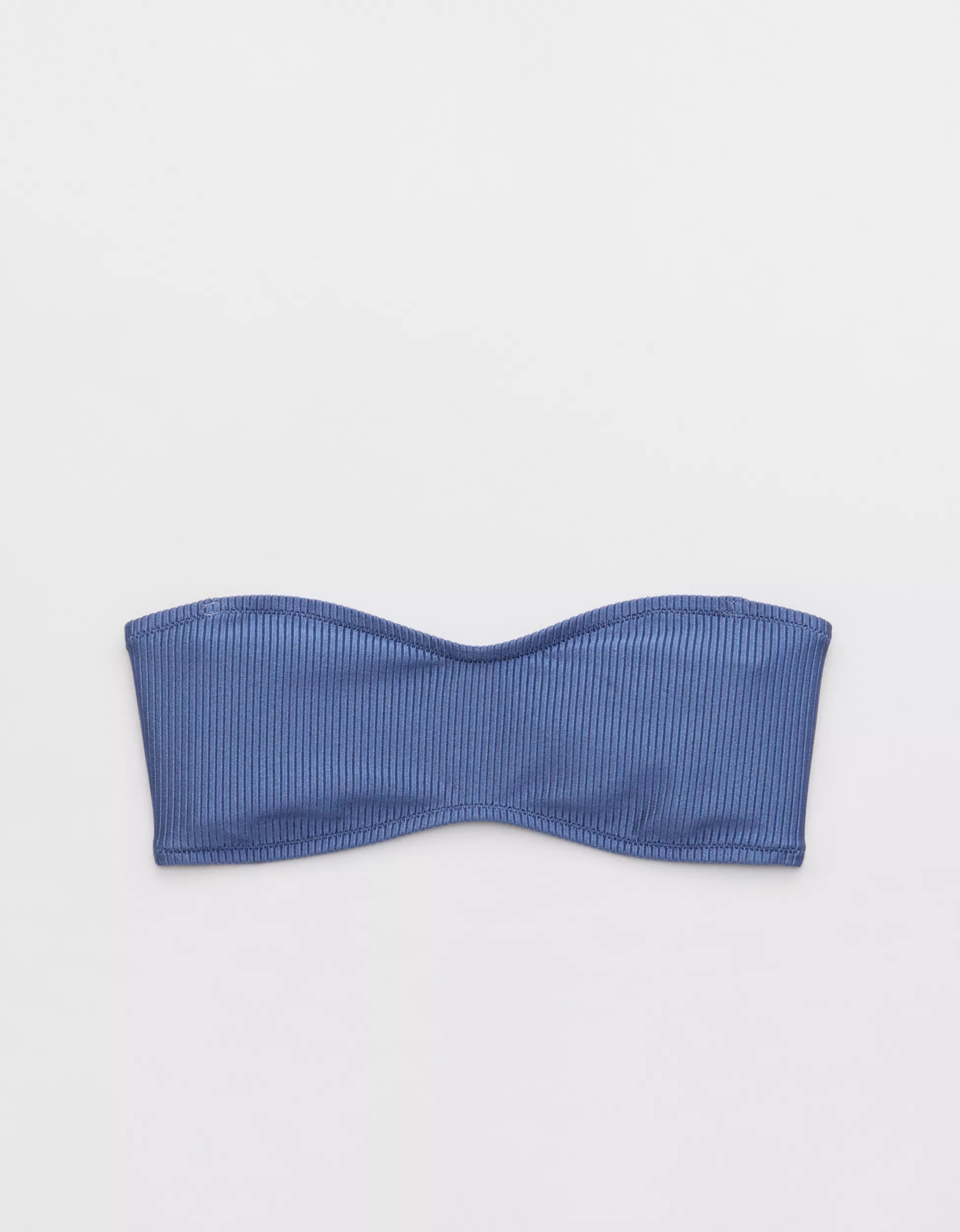 Aerie Shine Rib Bandeau Bikini Top | Aerie