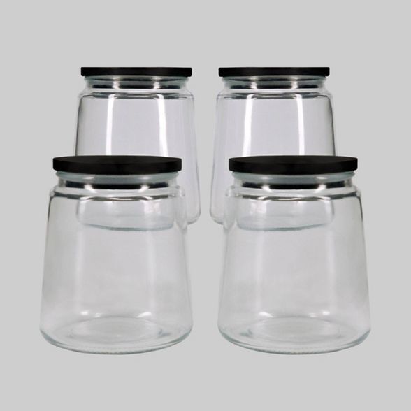 4ct Small Jars with Black Lid - Bullseye's Playground™ | Target