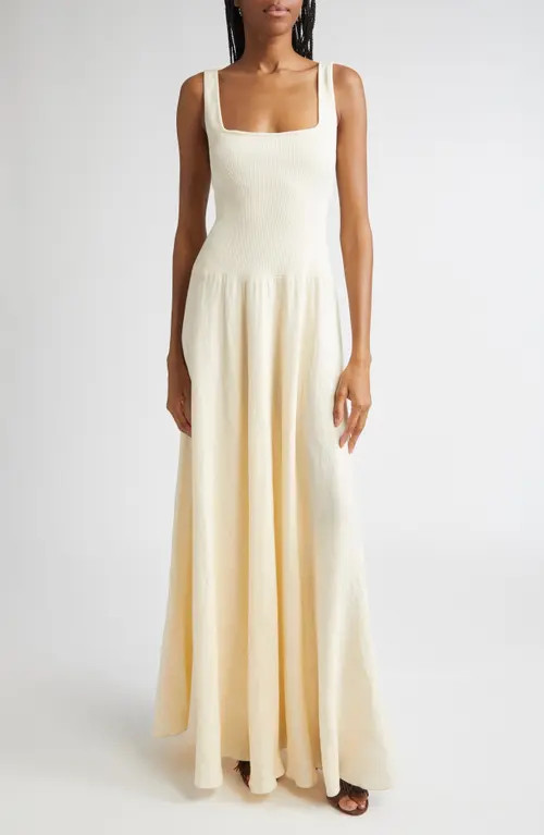 Johanna Ortiz Mariner Mixed Media Maxi Dress in Ecru at Nordstrom, Size 6 | Nordstrom