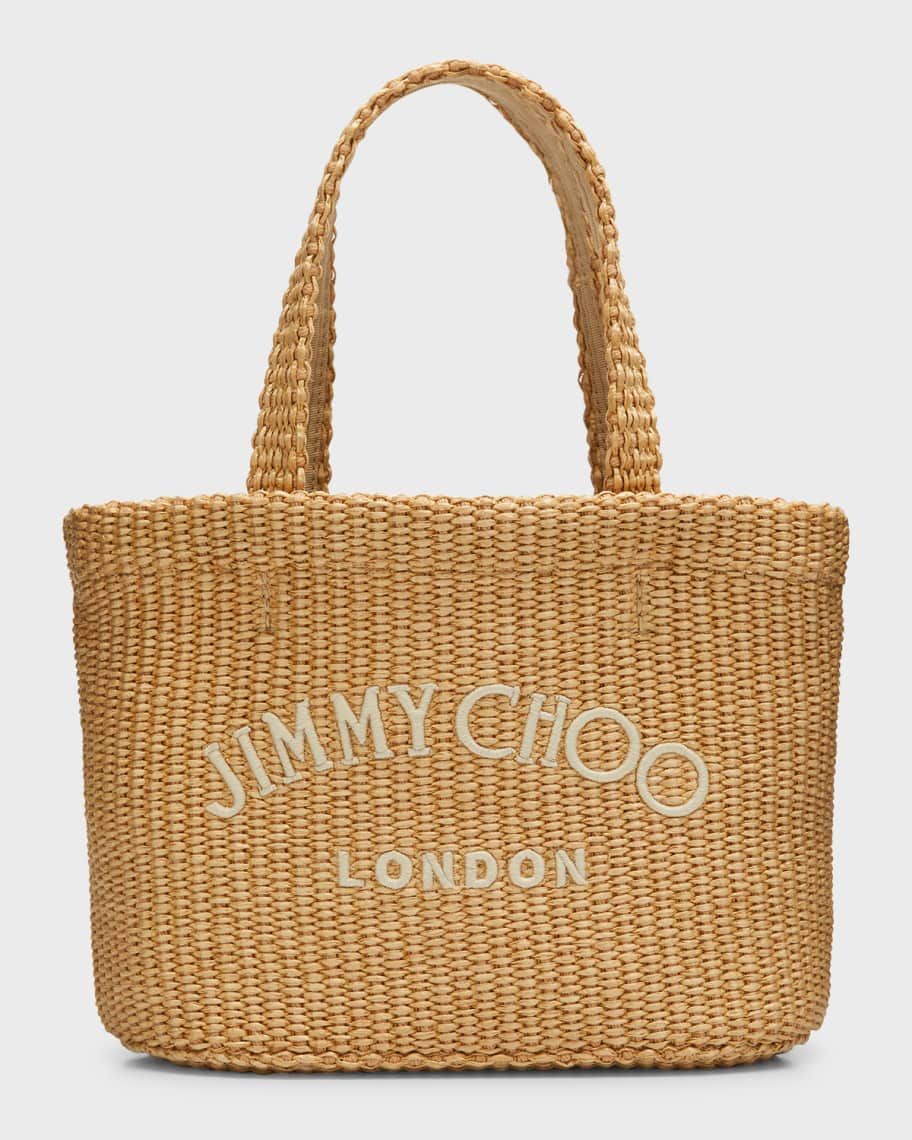 Mini Beach East-West Raffia Tote Bag | Neiman Marcus