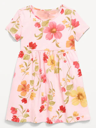 Printed Short-Sleeve Dress for Toddler Girls | Old Navy (US)