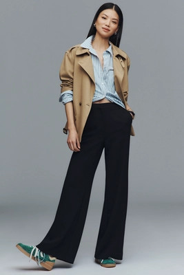 Maeve Flat-Front Trousers | Anthropologie (US)