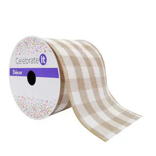 4" Buffalo Check Wired Ribbon by Celebrate It™ Décor | Michaels Stores