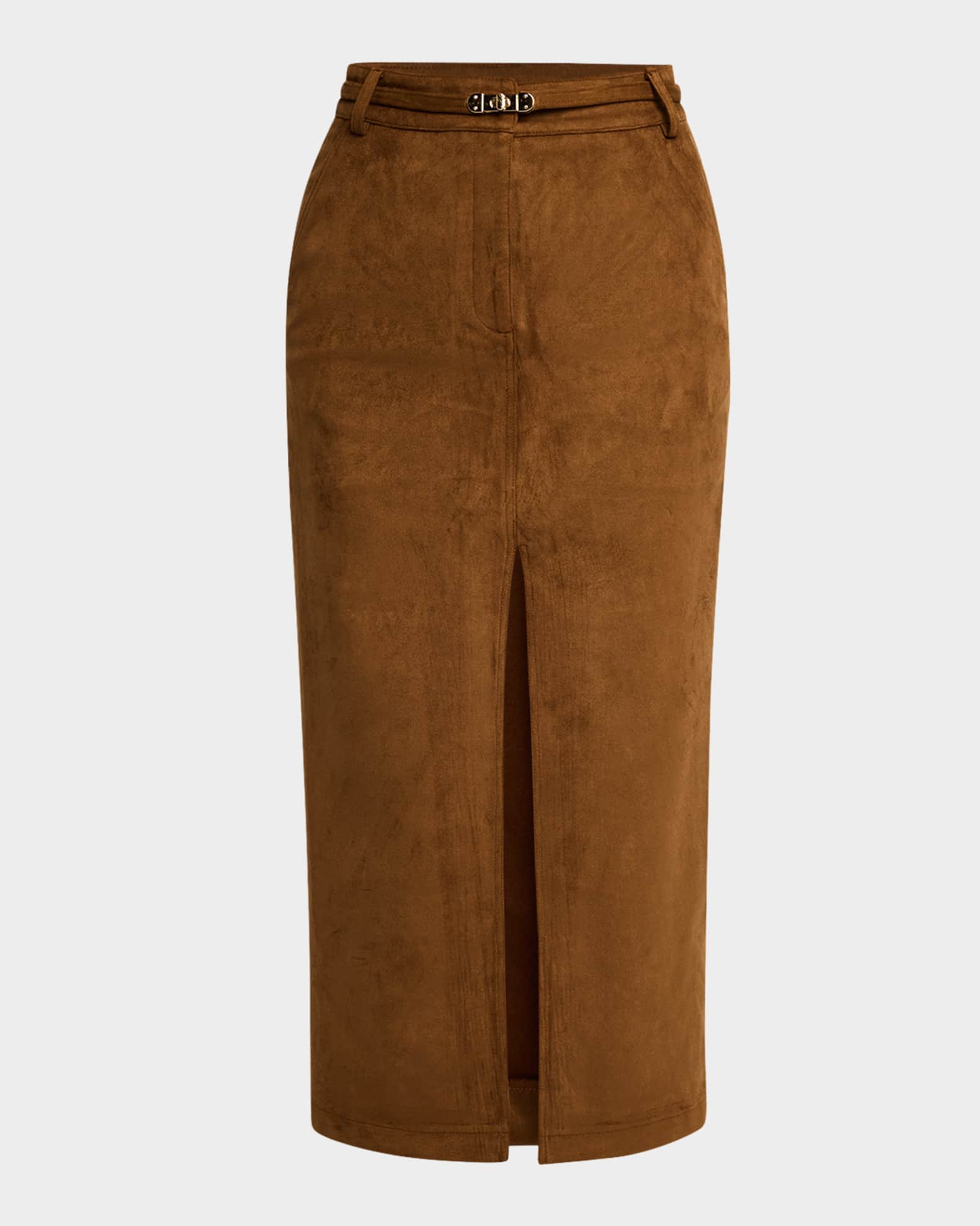 Generation Love Medina Vegan Suede Skirt with Belt | Neiman Marcus