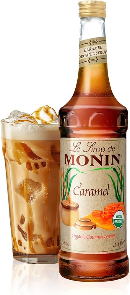 Monin - Organic Caramel Syrup | Premium Syrup for Coffee, Milkshakes, Cocktails & More (BPA-Free ... | Amazon (US)