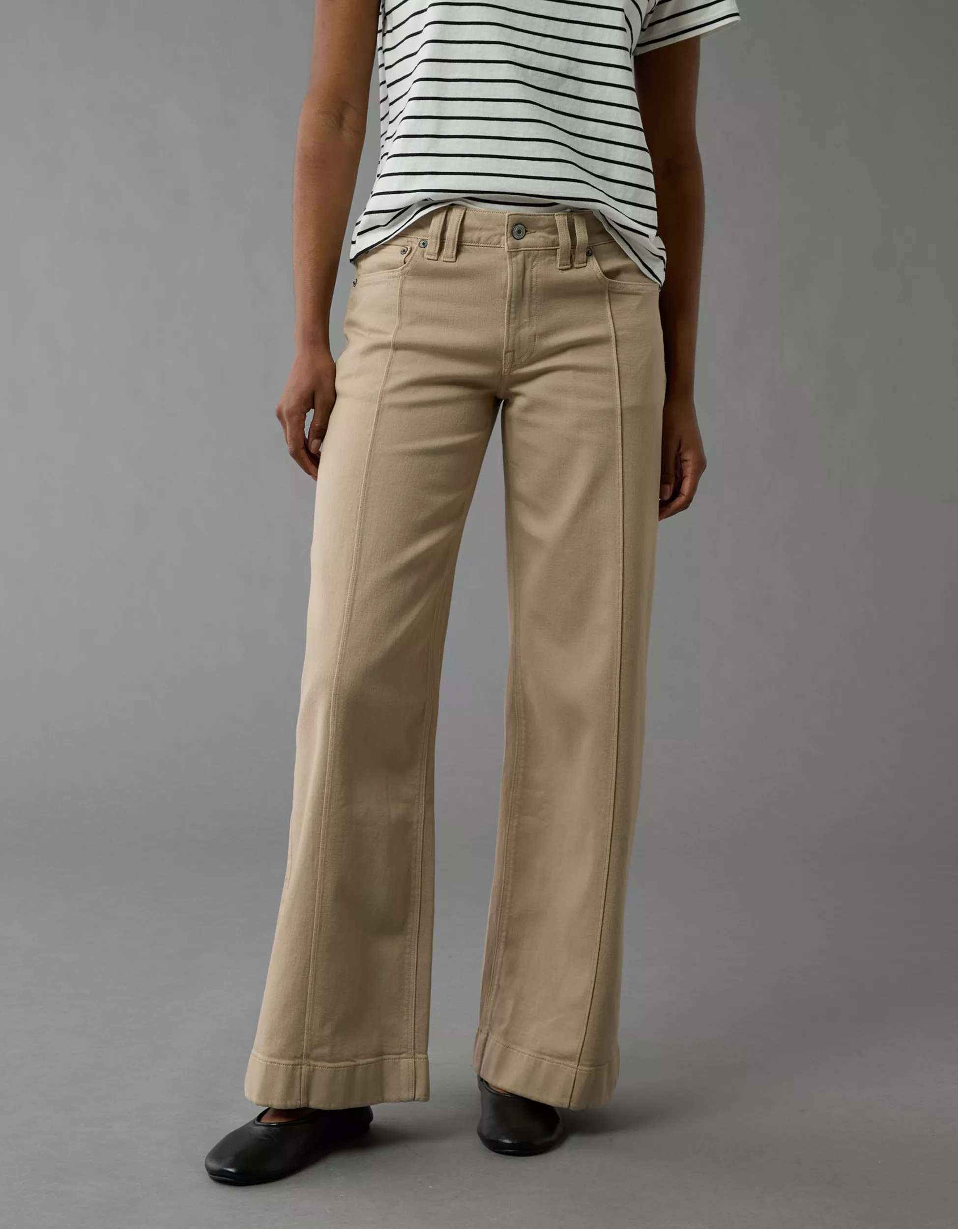 AE Dreamy Drape Stretch Low-Rise Baggy Wide-Leg Pant | American Eagle Outfitters (US & CA)