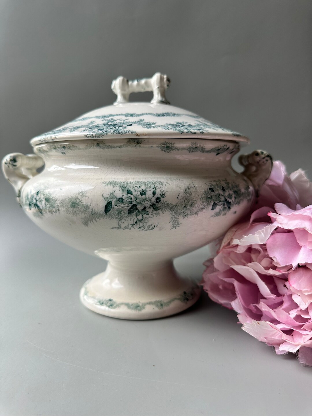 Antique 1910s Swedish Gustavsberg Porcelain Tureen / JUNO Pattern 1908-1920 / Display Decor Bowl ... | Etsy (US)