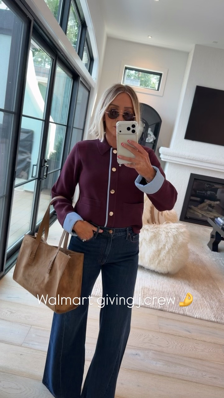 Walmart top with favorite designer denim 😍