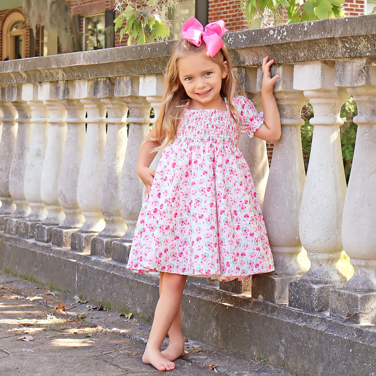Rose Garden Floral Smocked Hannah Dress | Classic Whimsy