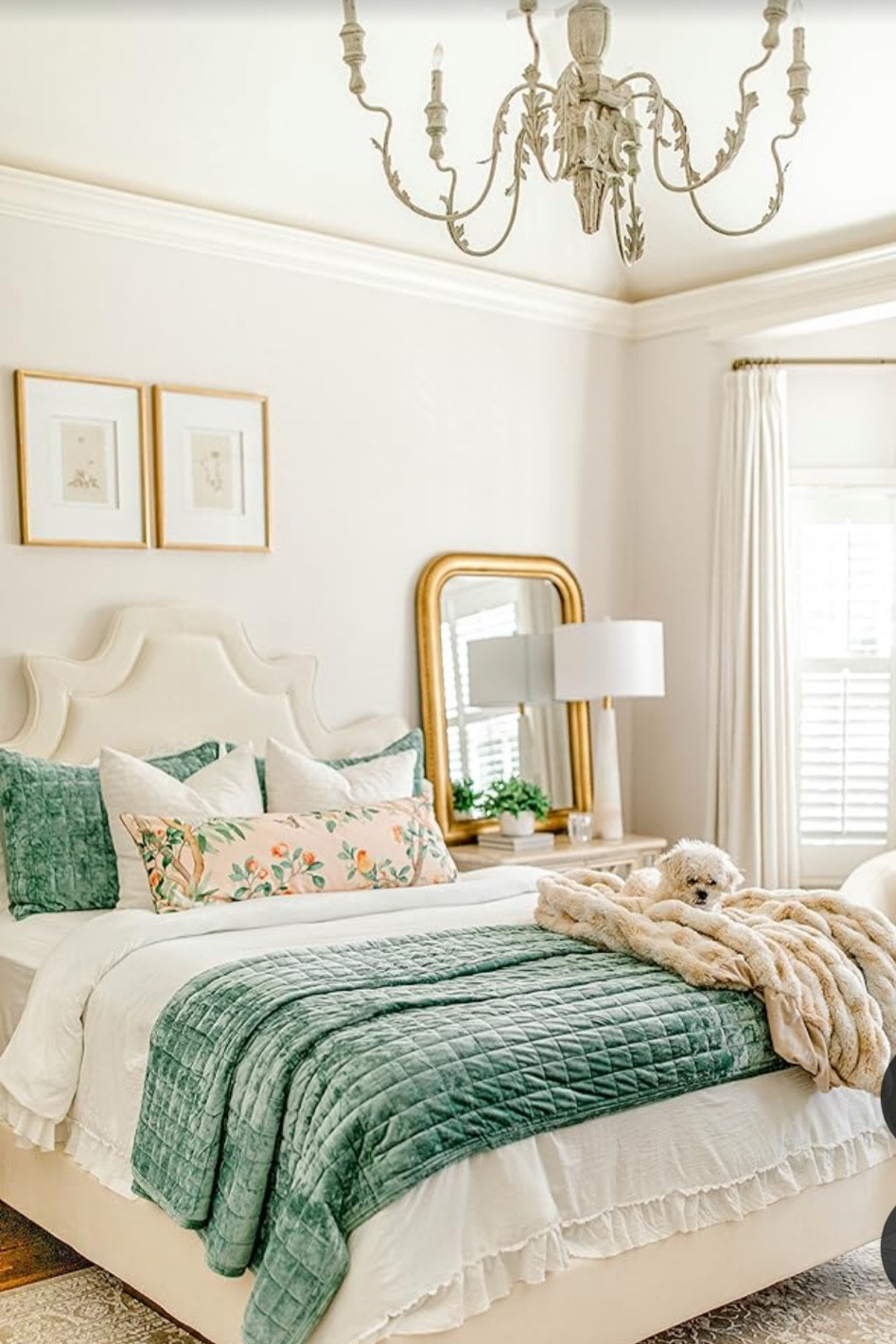 Green and white comfy & cozy styled master bedroom. Linked below other lookalike options as well!

#LTKHome #LTKxWayfair
