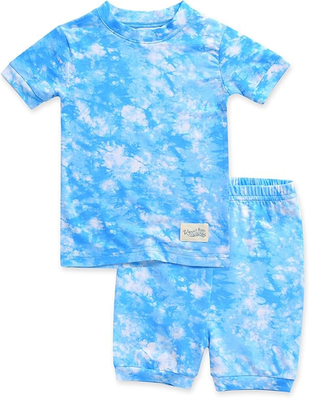 VAENAIT BABY Bamboo Cool Fabric 12M-8Y Toddler Kids Girls Boys Tie Dye Soft Short Pjs Summer Paja... | Amazon (US)