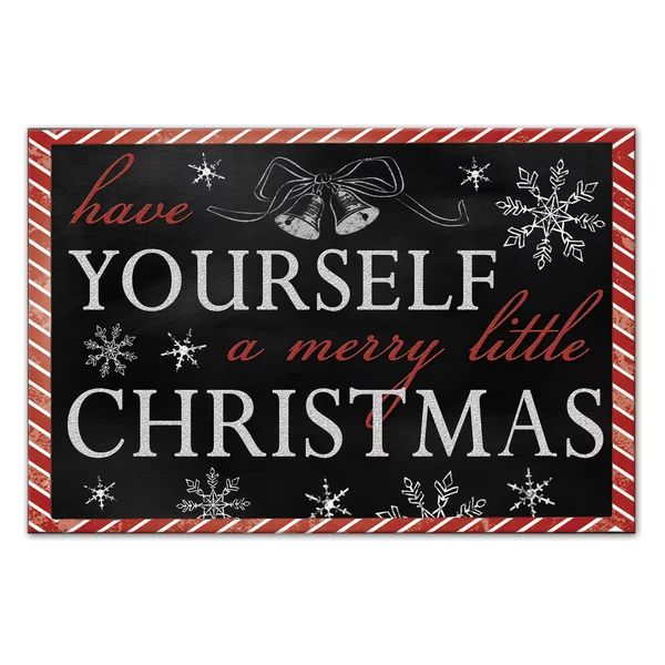""Have Yourself A Merry Christmas"" Canvas Wall Art, 18""x12"" | Houzz 