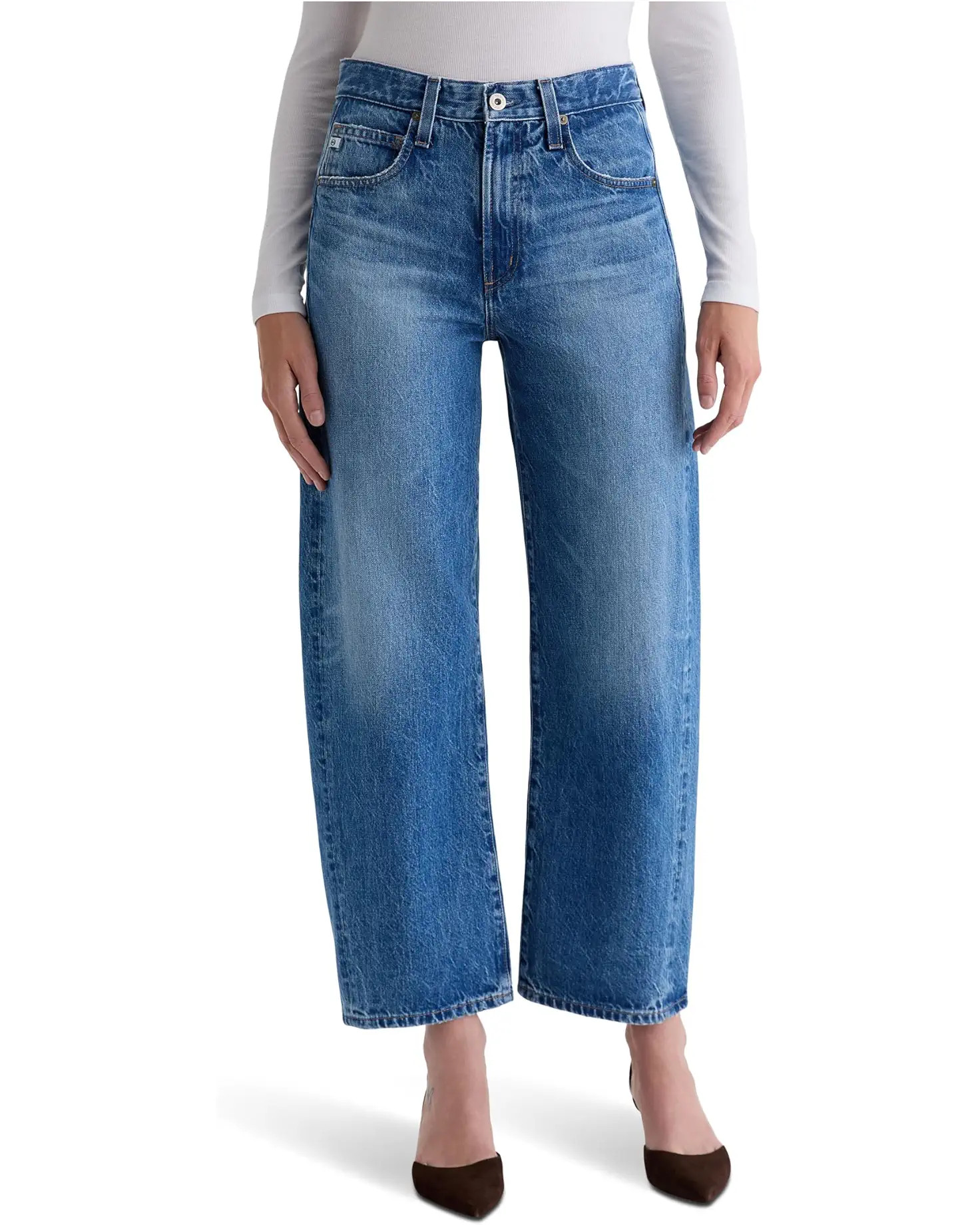 Women's AG Jeans Hattie High Rise Barrel In Candid | Zappos